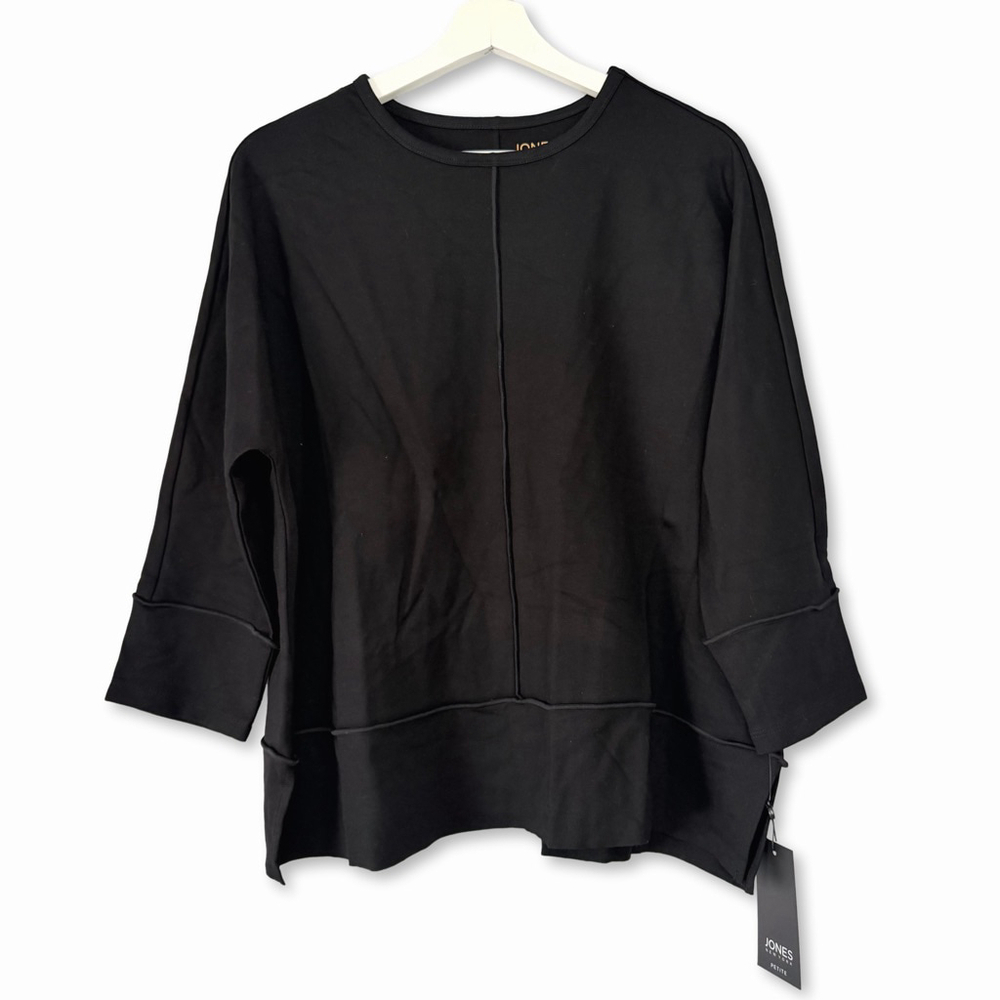 Jones New York Petite Large Black Sweatshirt